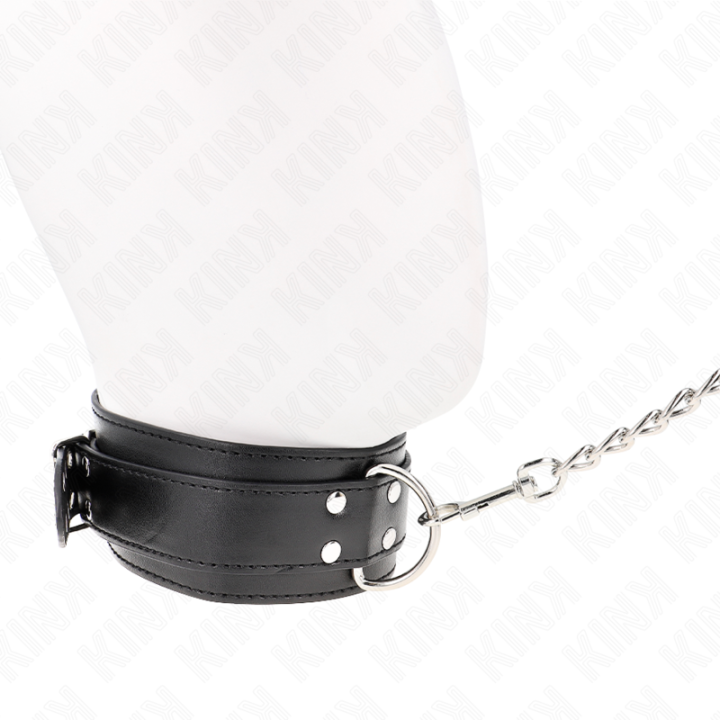 Kink - Colar Com Alça 65 cm Fivelas Prata Ajustáveis 33-46 cm x 5,5 cm