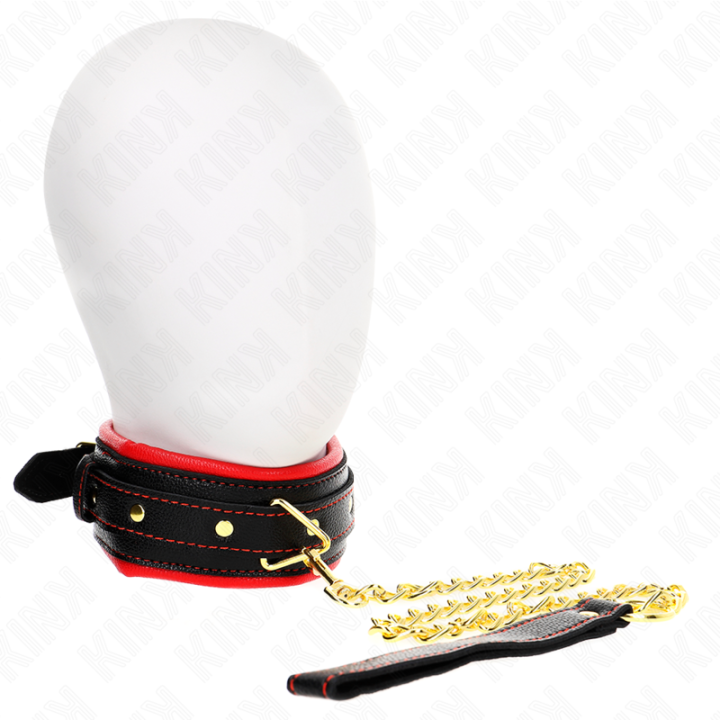 Kink - Colar Com Esponja Alça de Imitação de Couro Modelo 2 Ajustável 37-54 cm x 3 cm