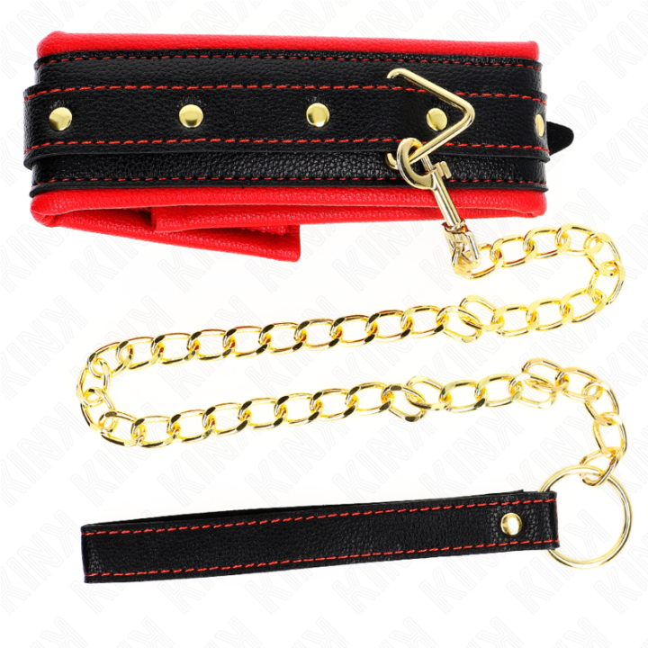 Kink - Colar Com Esponja Alça de Imitação de Couro Modelo 2 Ajustável 37-54 cm x 3 cm