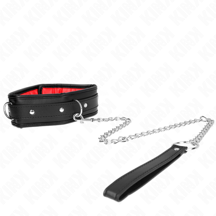 Kink - Necklace With Sponge Imitation Leather Strap Model 3 Adjustable 37-54 cm x 3 cm