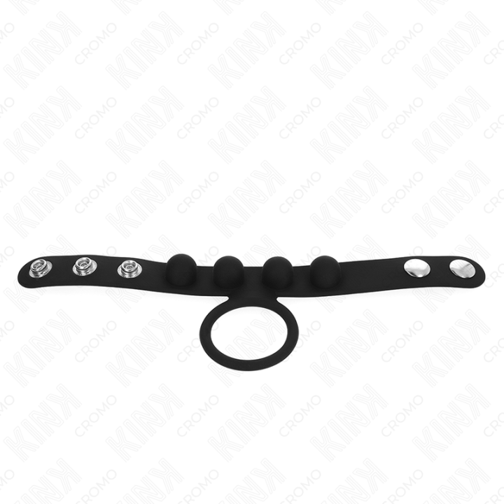 Kink - Anel de Couro Para Pênis 3,5 cm Com Fecho de Pressão 23 x 2 cm