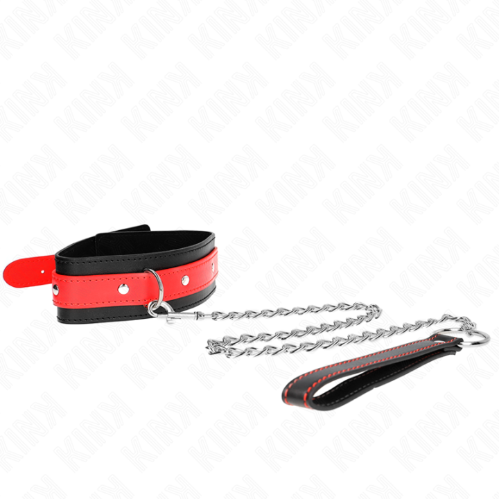 Kink - Collier Avec Bracelet Rouge 65 cm Ajustable 36-43 cm x 5 cm