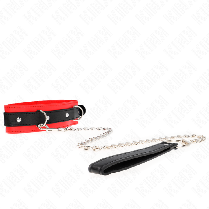 Kink - Colar Modelo Básico Com Trela 65 cm Modelo 3 Vermelho 53 x 5 cm