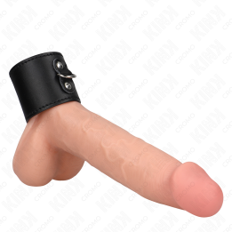 Kink - Leather Penis Ring With Pressure Closure 18 x 5 cm