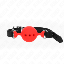 Kink - Bag Entier en Silicone 55 x 2 cm Avec Boule de 4,5 cm Taille m Rouge Ajustable 35-51 cm