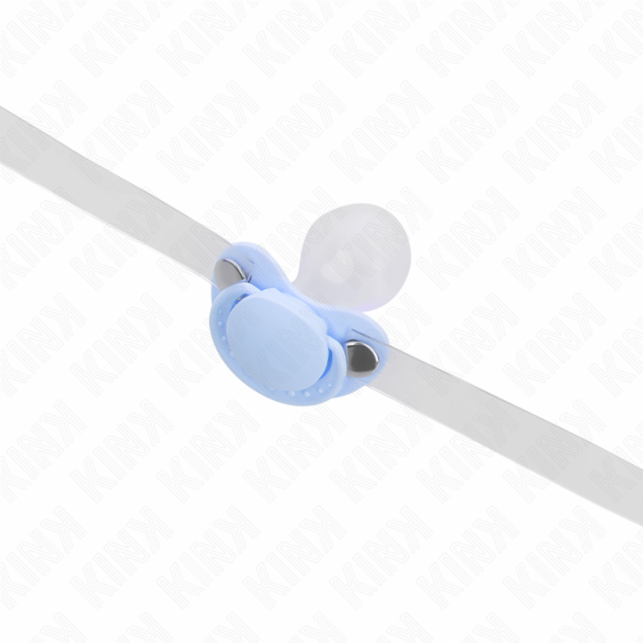 Kink - Gag en Forme de Sucette Bleu Clair 5,5 x 4 cm Ajustable 43-60 cm