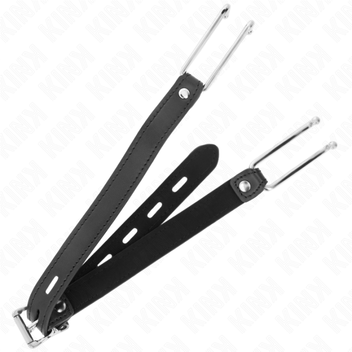 Kink - Metal Hook Gag 11.5 cm With Leatherette Strap Adjustable 39-58 cm x 2 cm