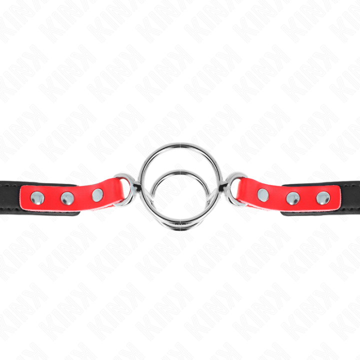 Kink - Gag With Multiple o-Rings 4 / 4.8 cm Red 38 x 56 cm