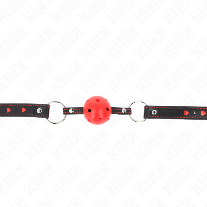 Kink - Hohlharter Roter Ballknebel Modell 2 65 x 2,5 cm