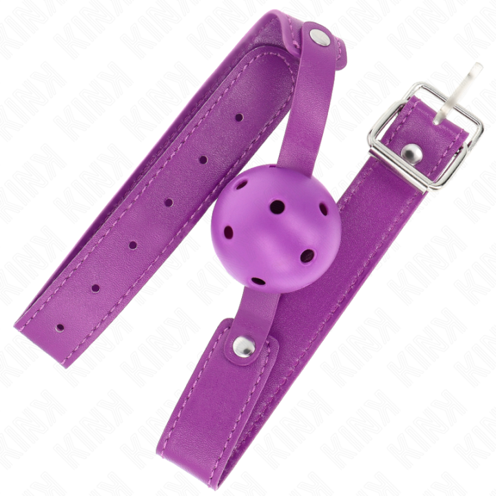 Kink - Mordaza de Bola 4.5 cm Transpirable Morado 65 x 2.5 cm