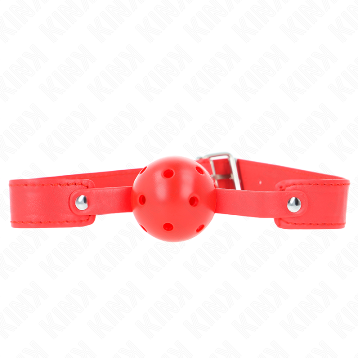 Kink - Mordaza de Bola 4.5 cm Transpirable Rojo 65 x 2.5 cm