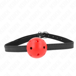 Kink - Bâillon à Boule Simplicité Rouge Respirant 4,5 cm 62 x 1,5 cm
