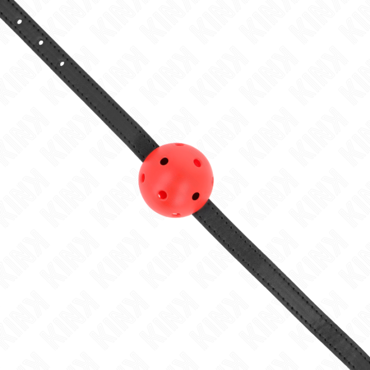 Kink - Bâillon à Boule Simplicité Rouge Respirant 4,5 cm 62 x 1,5 cm
