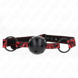 Kink - Bola Padrão Diamante 4,5 cm Gag Modelo 2 64,5 cm Ajustável 42-60 cm