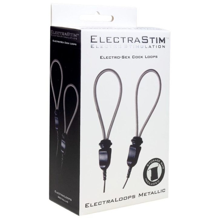 Electrastim - Anéis de Pênis de Metal Ajustáveis Electraloops e-Stim