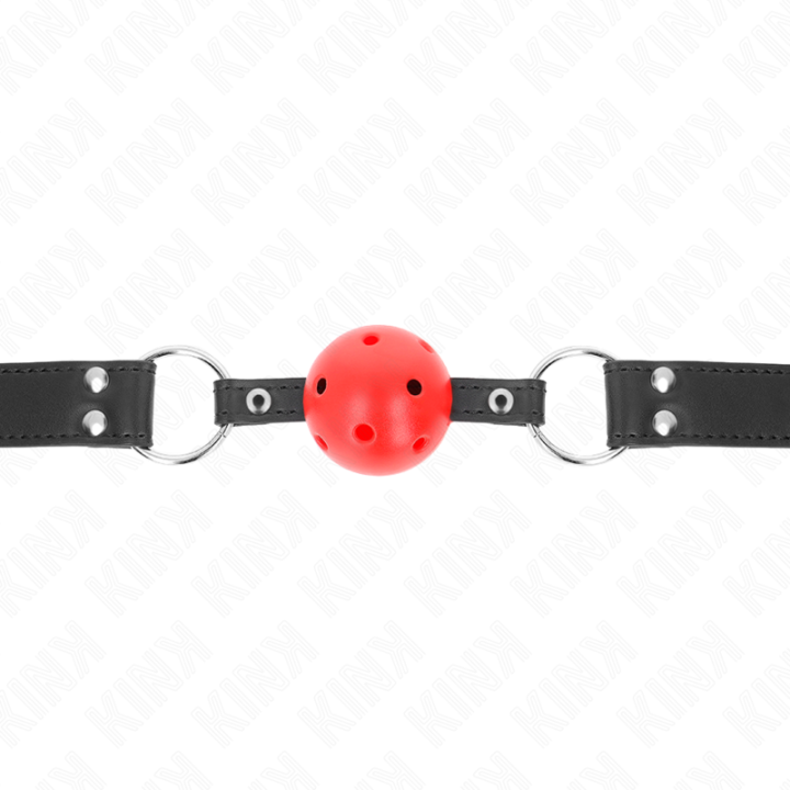 Kink - Bâton Respirant 4 cm Avec Double Rivet Cuir 62,5 x 2,5 cm Réglable 42-58 cm