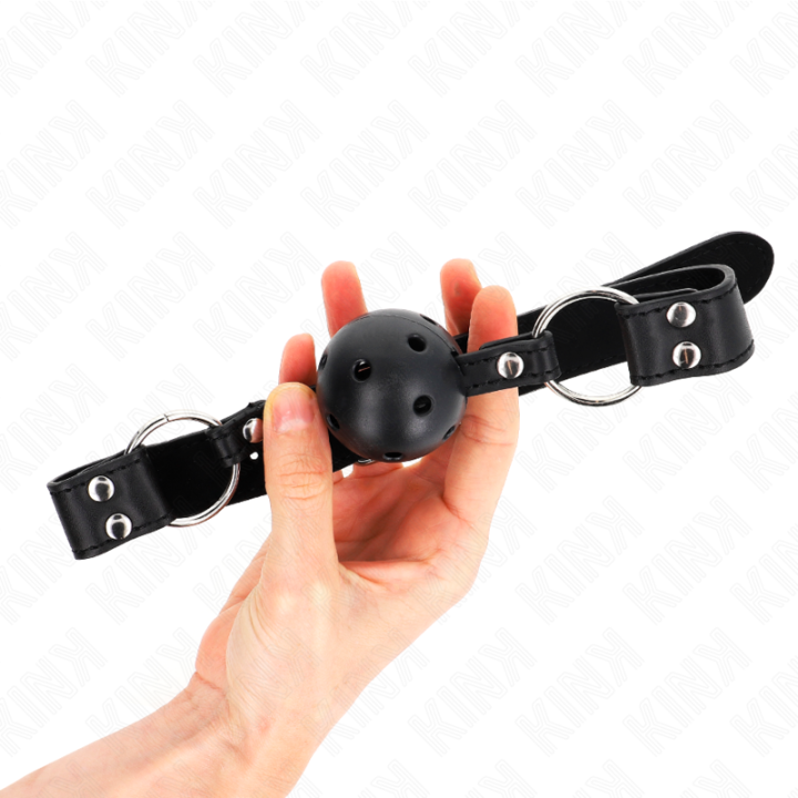 Kink - Bâton Respirant 4 cm Avec Double Rivet Modèle 1 Noir 62,5 x 2,5 cm Réglable 42-58 cm