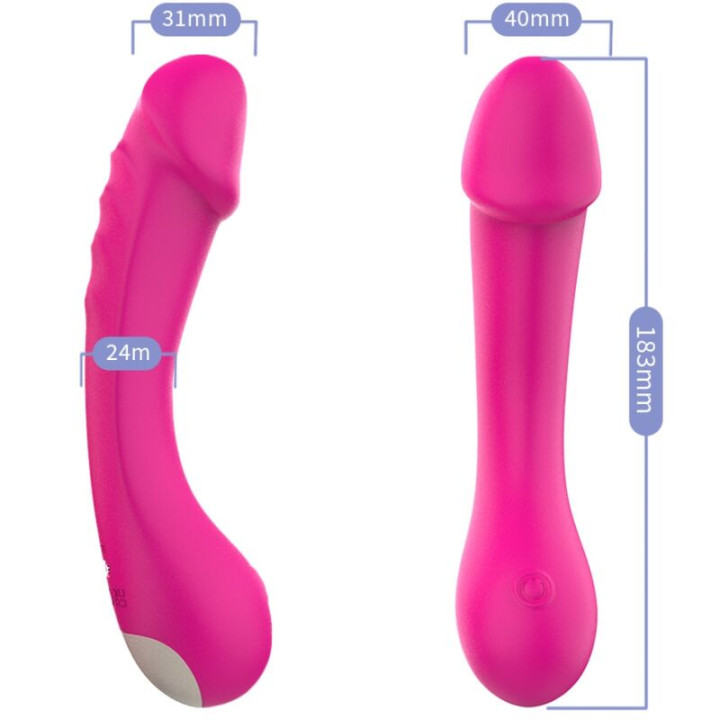 Armony - Dildo Vibrator g-Spot Silicone Fuchsia