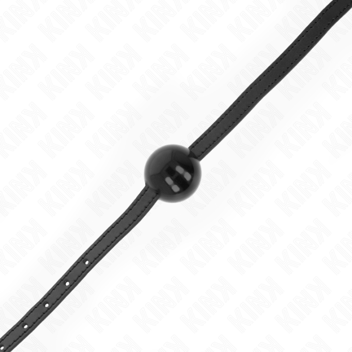 Kink - Schwarzer Einzelner Fester Ball 4 cm Gag 65 x 1,5 cm