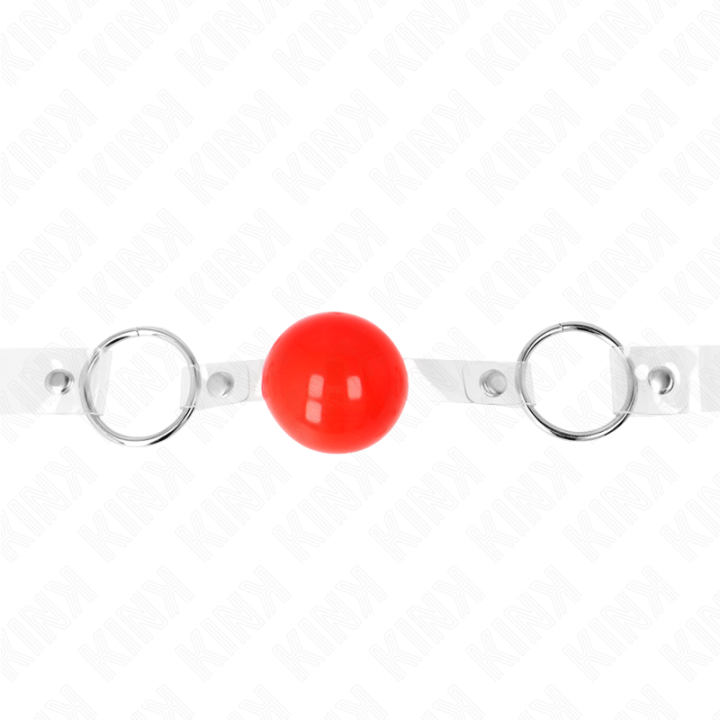 Kink - Red Transparent Pvc Ball 4 cm Gag Adjustable