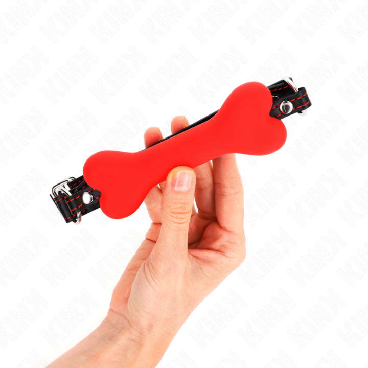 Kink - Osso Vermelho 12 cm Mordaça 63 x 2 cm