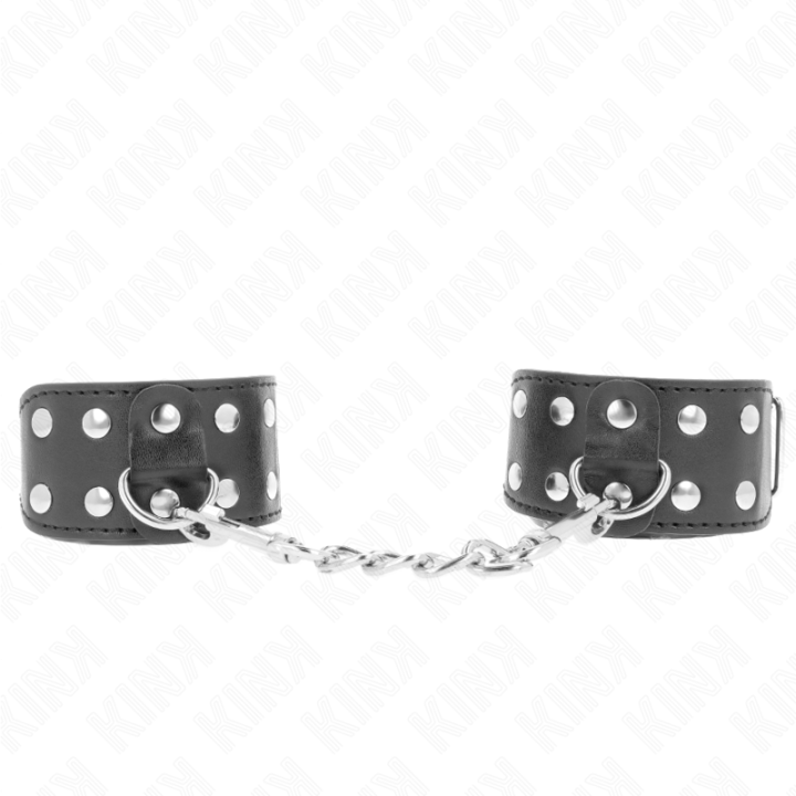 Kink - Pulseiras Com Linha Dupla de Pregos Ajustáveis Pretos