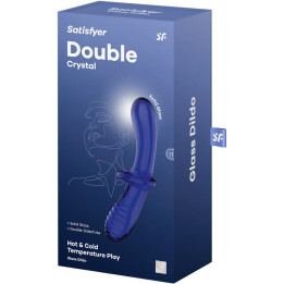 Satisfyer - Dildo de Cristal Duplo Azul