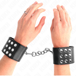 Kink - Muñequeras Con Cierre a Presión Ajustable Negro 19-24 cm x 5.5 cm
