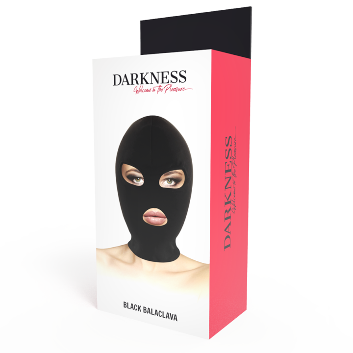 Darkness - Maschera di Sottomissione Bdsm Bocca e Occhi Nera