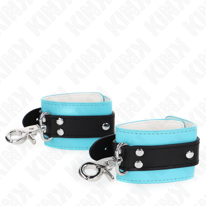 Kink - Premium Lockable Wrist Restraints Black / Blue Adjustable 21-28 cm x 5.5 cm