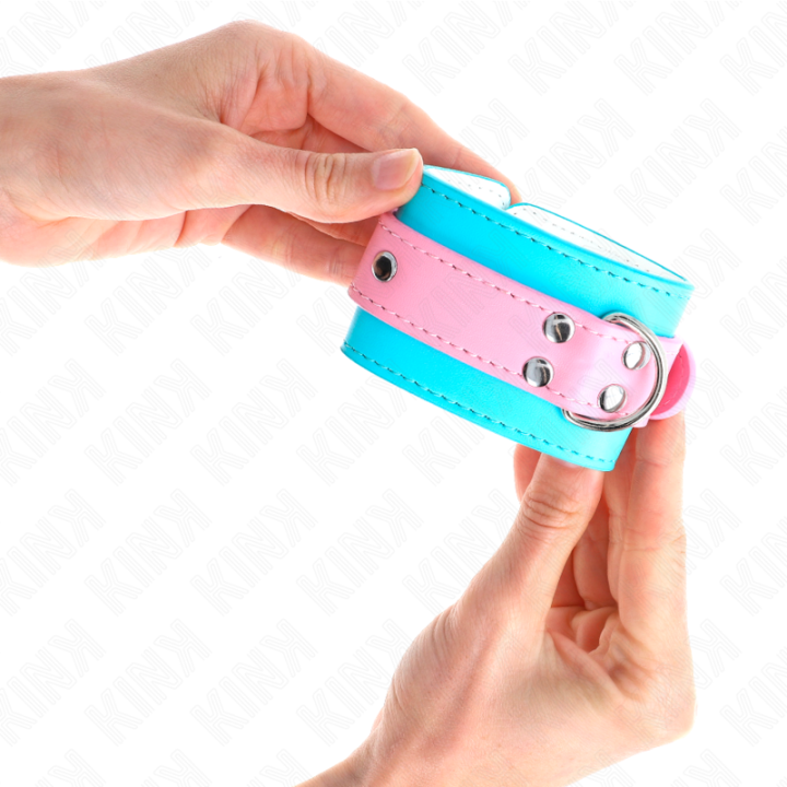 Kink - Cute Wrist Restraints Blue / Pink Adjustable 16-28 cm x 5 cm