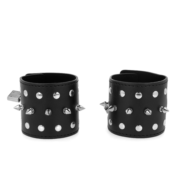 Kink - Retenções de Pulso Punk Com Pontos 25 x 6 cm