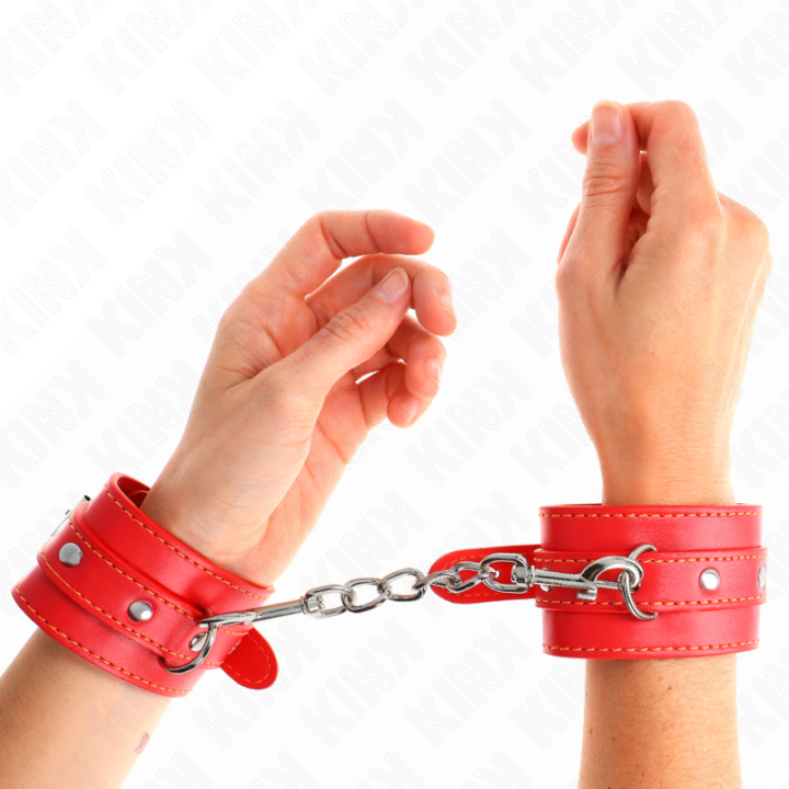 Kink - Muñequeras Finas Rojo Ajustable 21-33 cm