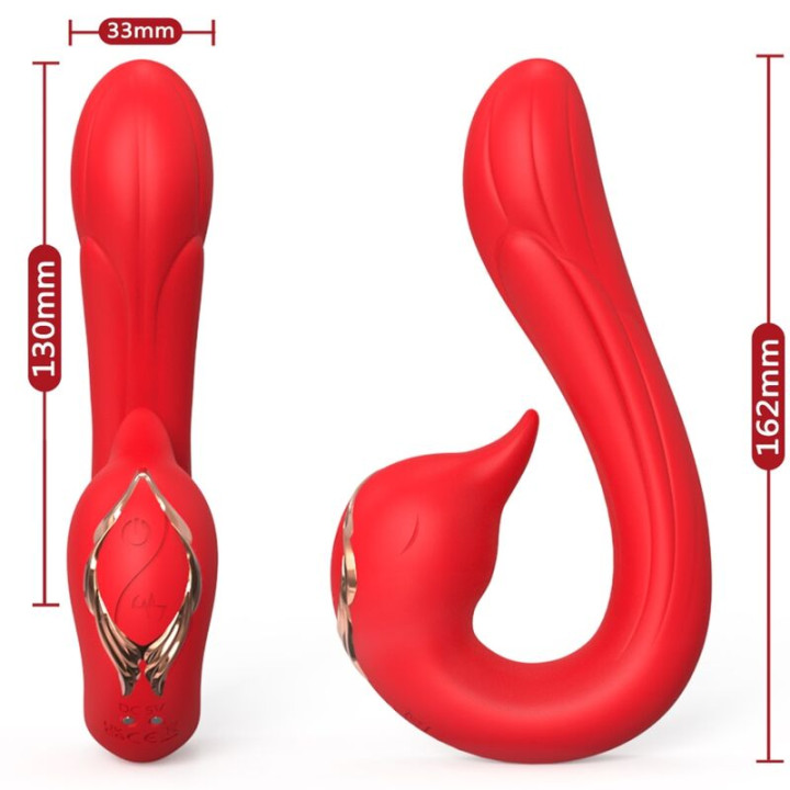 Armony - Vibrateur Delfin Multiposition & Effet Chaleur Rouge