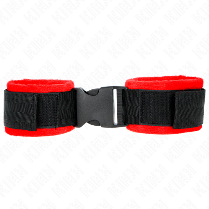 Kink - Muñequeras Nylon Rojo-Negro Modelo 1 Ajustable 25-35 cm x 6 cm