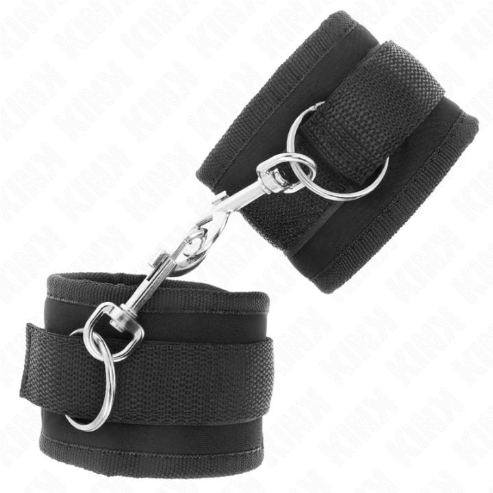 Kink - Tenuta da Polso in Nylon Hook&Loop Nera Modello 2 Regolabile 18-35 cm x 6 cm
