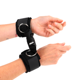 Kink - Muñequeras Neopreno Con Cierre de Gancho Negro Ajustable 22-34 cm