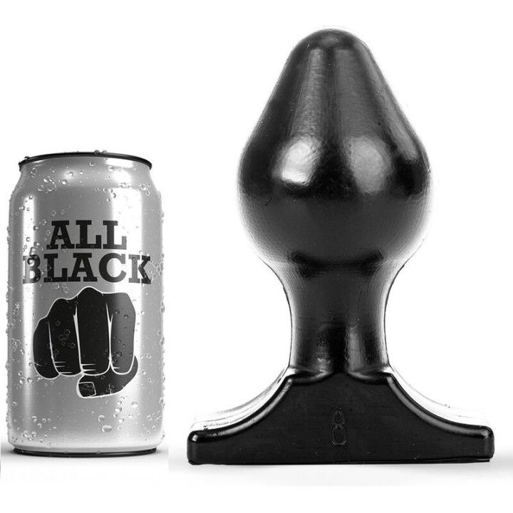 All Black - Analplug 16x8 cm