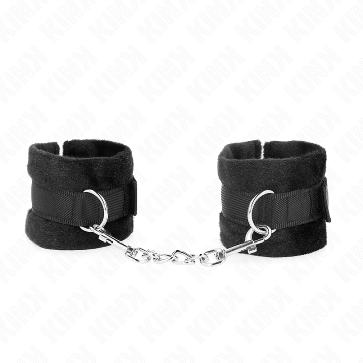 Kink - Beginner Pelzhandmanschetten Schwarz 30 x 7 cm
