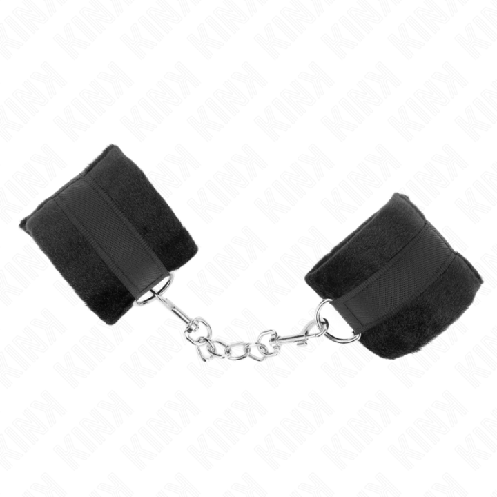 Kink - Beginner Pelzhandmanschetten Schwarz 30 x 7 cm