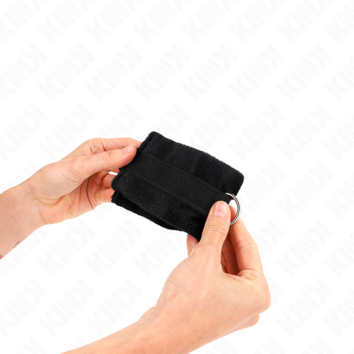 Kink - Algemas de Pele Iniciante Preto 30 x 7 cm