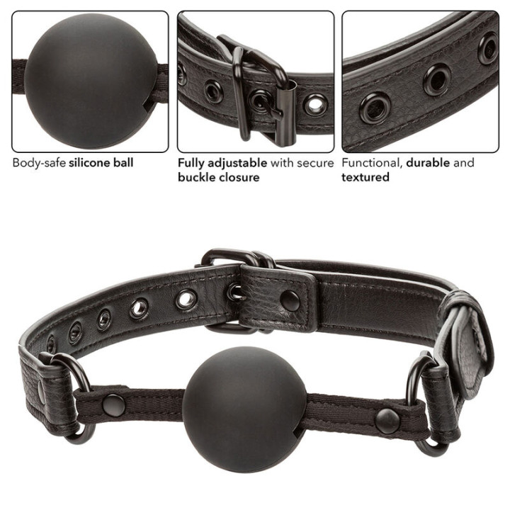 Calexotics - Nocturnal Ball Gag Silikon Schwarz