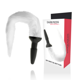 Darkness - Plug Anale in Silicone Con Coda Bianca