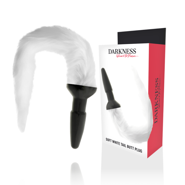Darkness - Plug Anale in Silicone Con Coda Bianca
