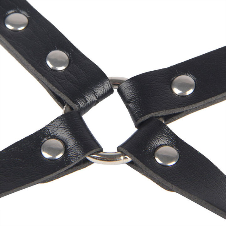 Subblime - 953690 Menottes Avec Ceinture de Bondage Noire Taille Unique