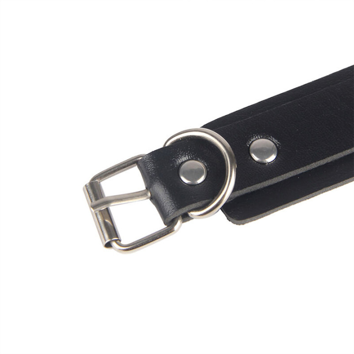 Subblime - 953690 Menottes Avec Ceinture de Bondage Noire Taille Unique