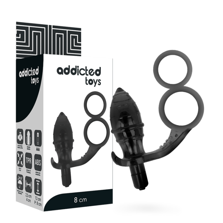 Addicted Toys - Plug Anale Con Doppio Anello Nero