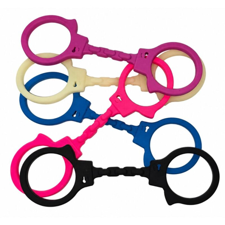 Diablo Picante - Silicone Handcuffs Blue