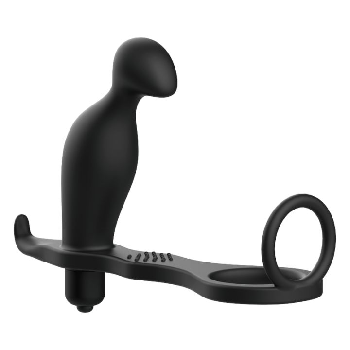 Addicted Toys - Plug Anale Con Anello in Silicone Nero 12 cm