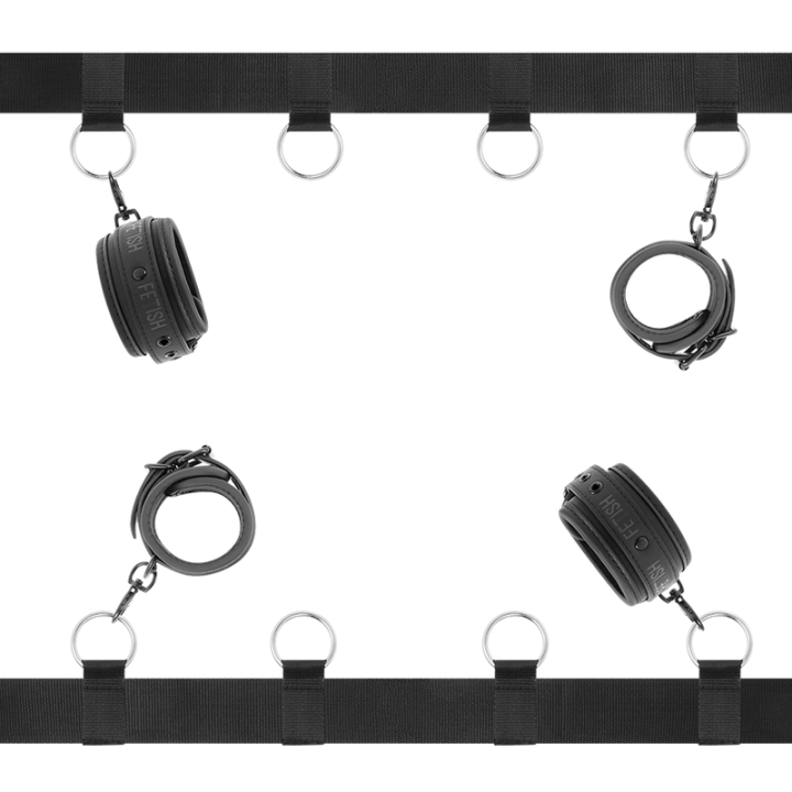 Fetish Submissive - Conjunto de Laços de Cama de Luxo Com Forro de Noprene